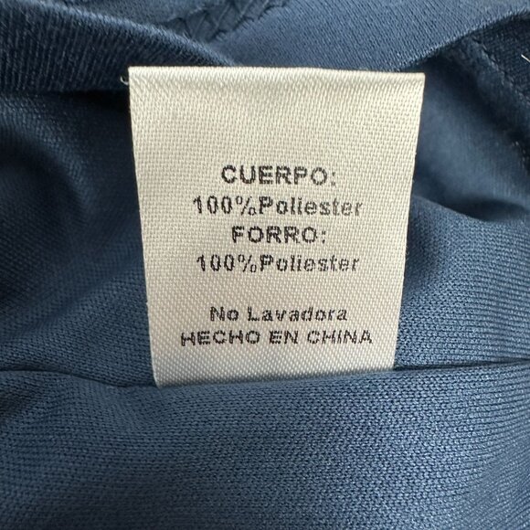 TCEC Womens Sleeveless Draped Cowl Neck Dress Large Polyester Blue Size L - Picture 6 of 7